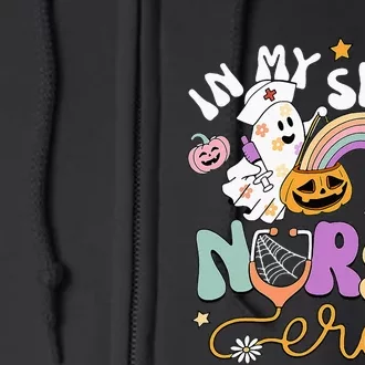 In My Spooky Nurse Era Halloween Rainbow Scary Horror Full Zip Hoodie