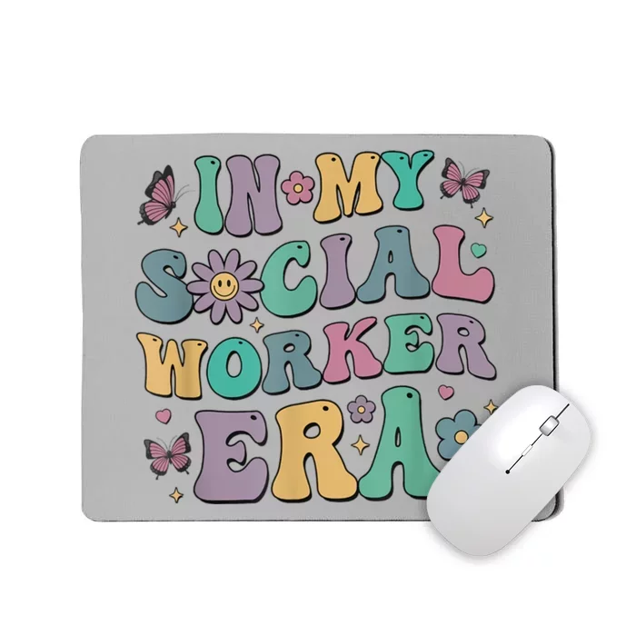 In My Social Worker Era Retro Groovy School Social Worker Mousepad