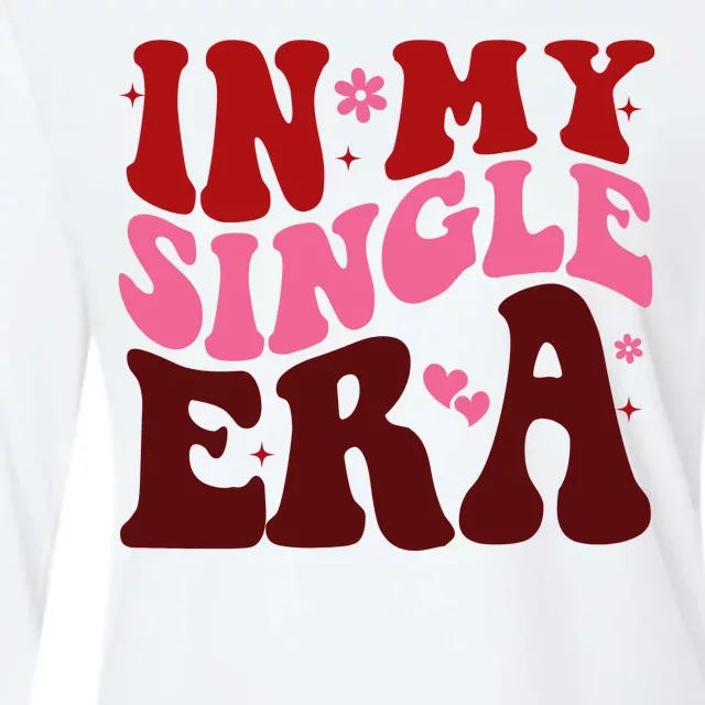 In My Single Era Anti Valentine Groovy Womens Cotton Relaxed Long Sleeve T-Shirt