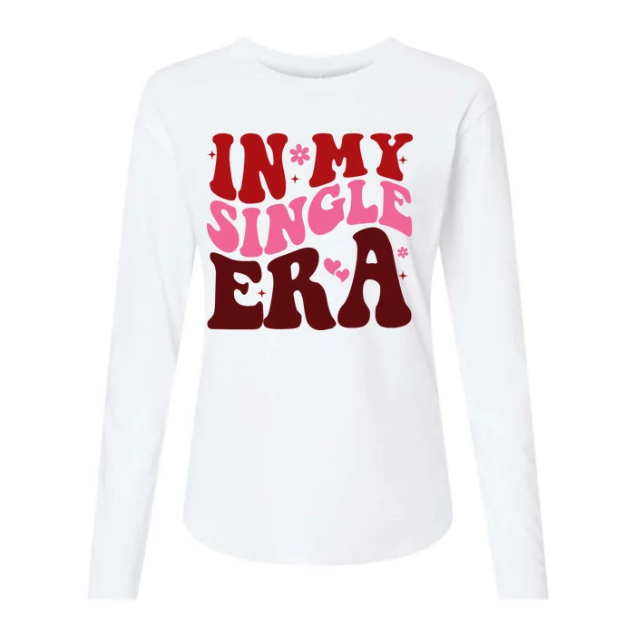 In My Single Era Anti Valentine Groovy Womens Cotton Relaxed Long Sleeve T-Shirt