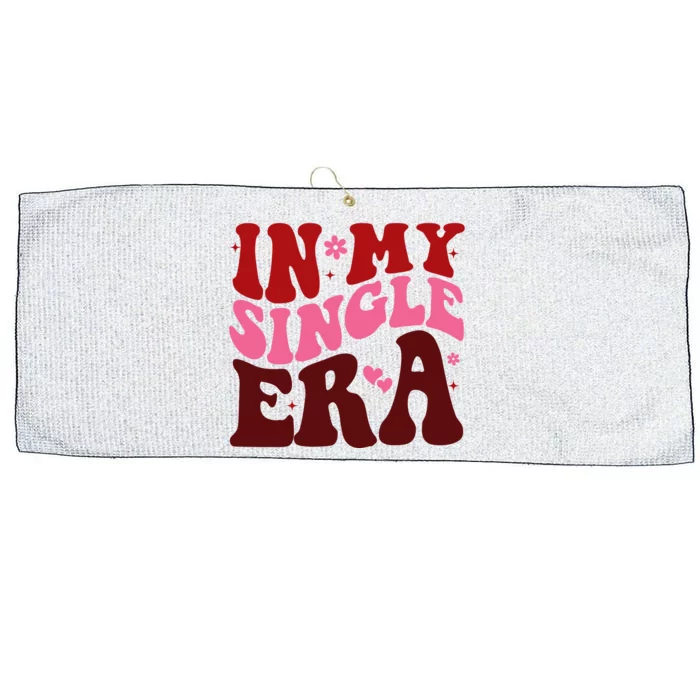 In My Single Era Anti Valentine Groovy Large Microfiber Waffle Golf Towel