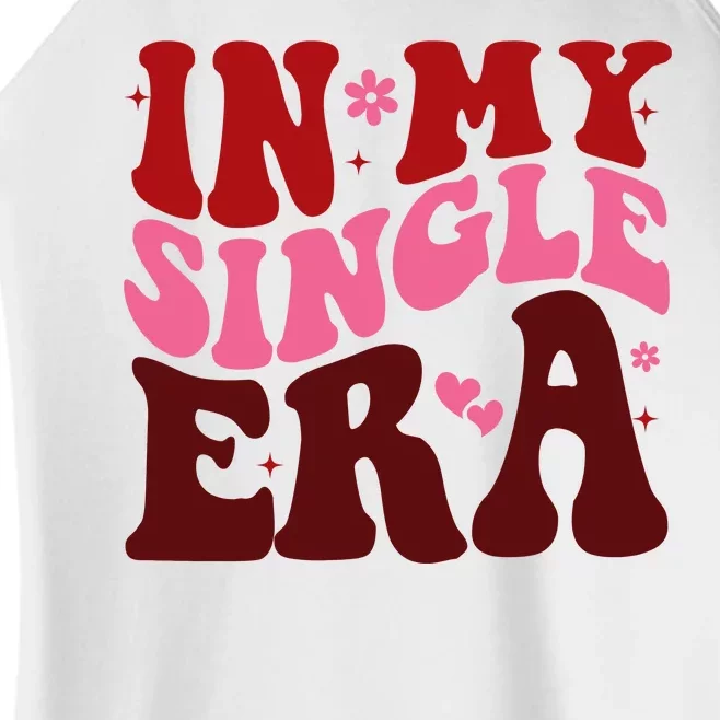 In My Single Era Anti Valentine Groovy Women’s Perfect Tri Rocker Tank