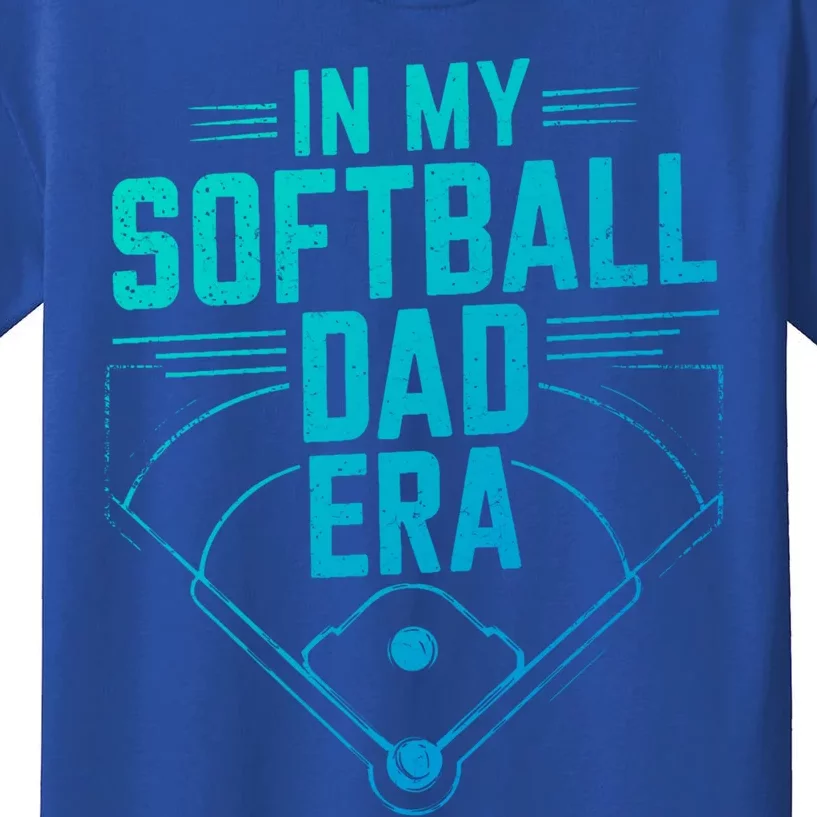 In My Softball Dad Era Softball Team Dad Softball Dads Gift Kids T-Shirt