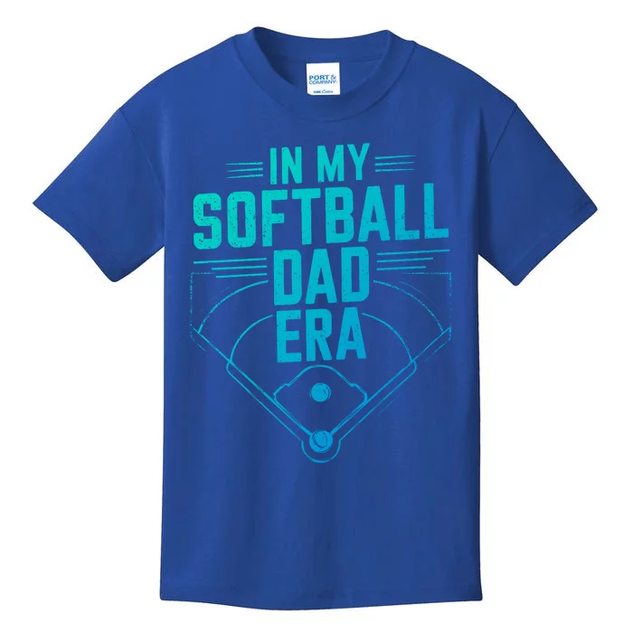 In My Softball Dad Era Softball Team Dad Softball Dads Gift Kids T-Shirt