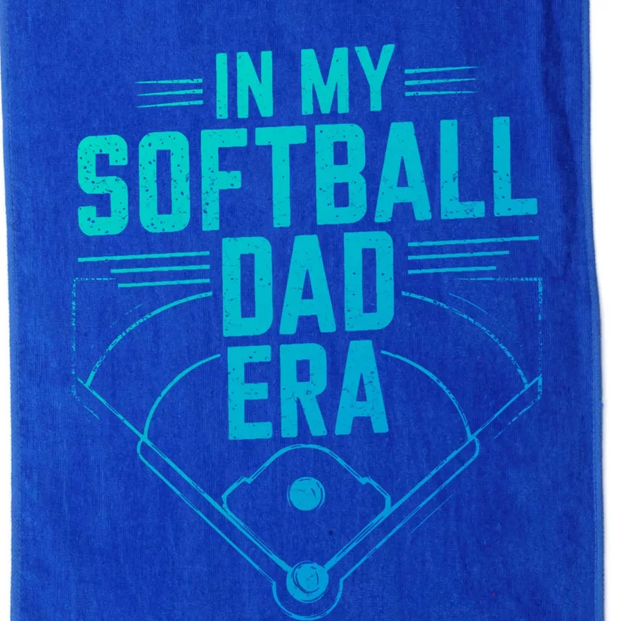 In My Softball Dad Era Softball Team Dad Softball Dads Gift Platinum Collection Golf Towel