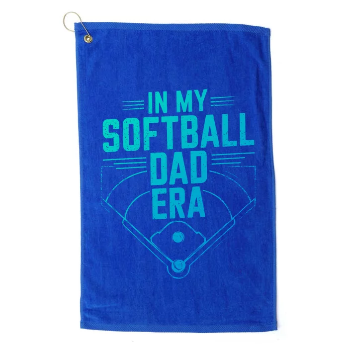 In My Softball Dad Era Softball Team Dad Softball Dads Gift Platinum Collection Golf Towel