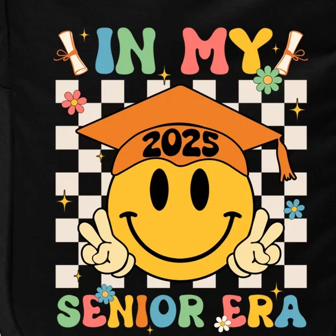 In My Senior Era Class Of 2025 Graduate Smile Face Groovy Cool Gift Impact Tech Backpack