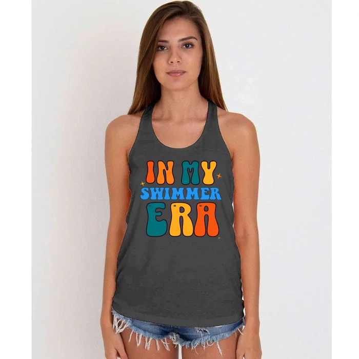 In My Swimmer Era For Swim Swimmers And Swimming Women's Knotted Racerback Tank