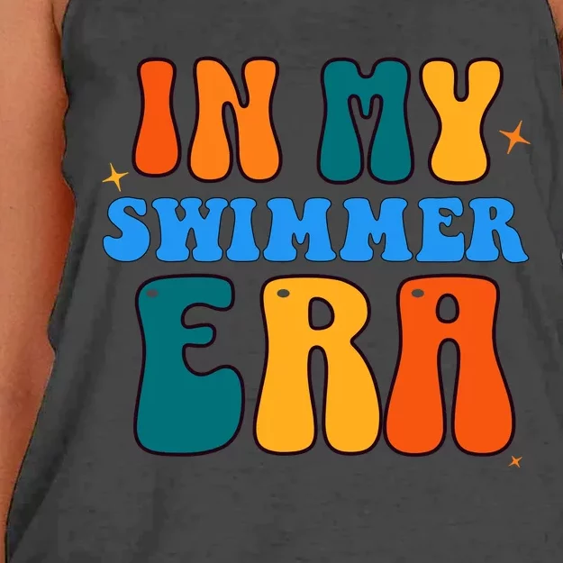 In My Swimmer Era For Swim Swimmers And Swimming Women's Knotted Racerback Tank