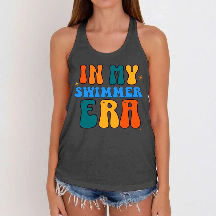 In My Swimmer Era For Swim Swimmers And Swimming Women's Knotted Racerback Tank