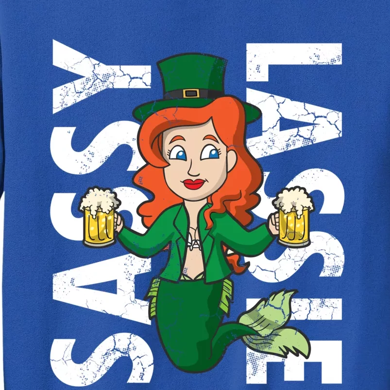 Irish Mermaid Sassy Lassie Cute St Patricks Day Funny Cute Gift Tall Sweatshirt