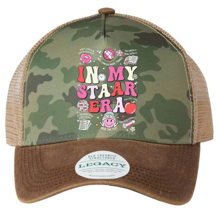 In My Staar Era Motivational Testing Test Day Funny Teacher Legacy Tie Dye Trucker Hat