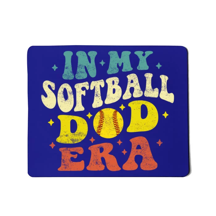 In My Softball Dad Era Vintage Softball Dad Fathers Day Gift Mousepad