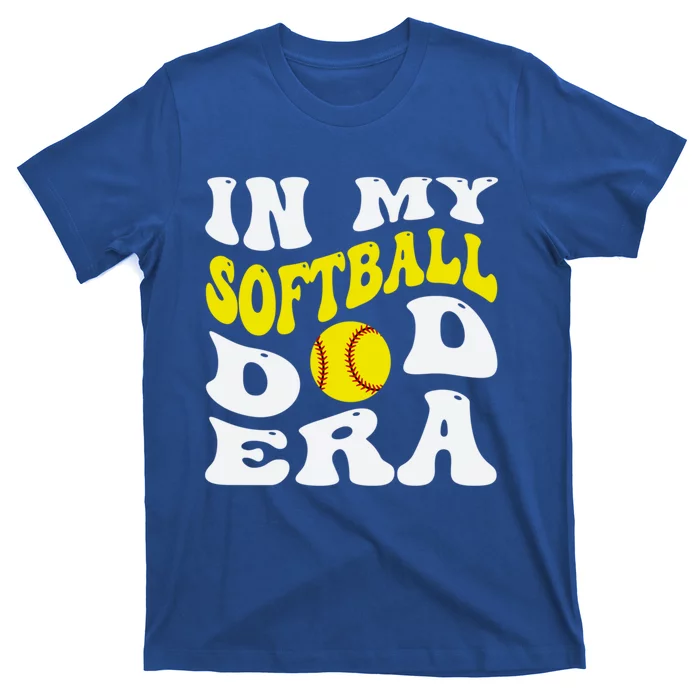 In My Softball Dad Era Funny Proud Softball Dad Groovy Great Gift T-Shirt