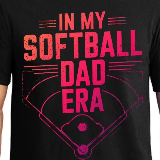 In My Softball Dad Era Softball Team Dad Softball Dads Gift Pajama Set