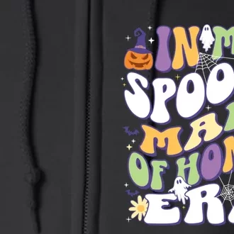 In My Spooky Maid Of Honor Era Groovy Retro Halloween Full Zip Hoodie