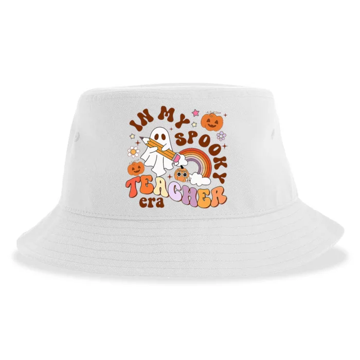 In My Spooky Teacher Era Ghost Teacher Halloween Sustainable Bucket Hat