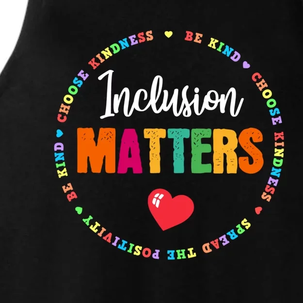 Inclusion Matters Special Education Autism Neurodiversity Meaningful Gift Ladies Tri-Blend Wicking Tank