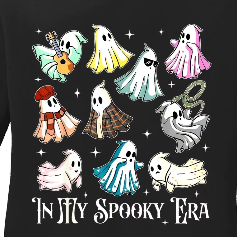 In My Spooky Era Music Lover Cute Ghost Halloween Costume Ladies Long Sleeve Shirt