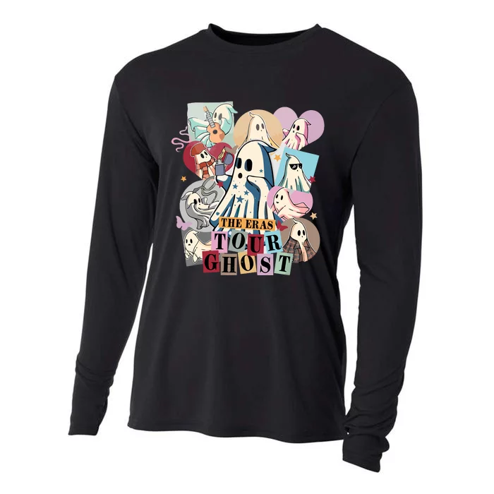 In My Spooky Era Groovy Hippie Halloween Ghost Cooling Performance Long Sleeve Crew