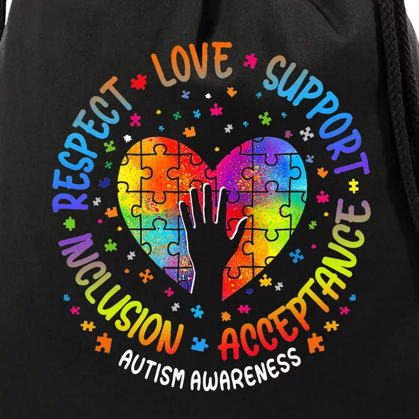 Inclusion Matters Support Autism Awareness Drawstring Bag