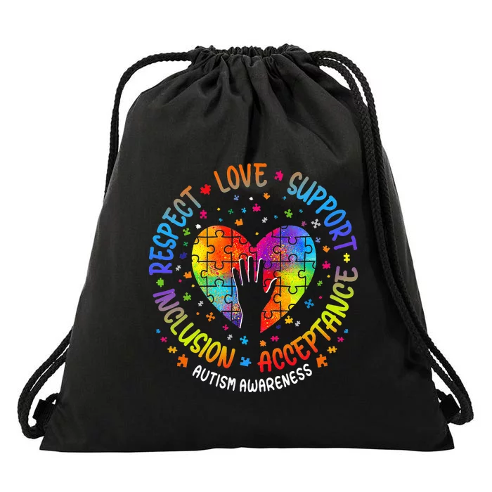 Inclusion Matters Support Autism Awareness Drawstring Bag