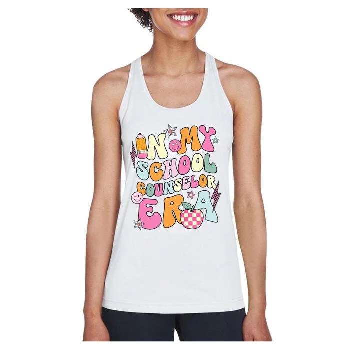 In My School Counselor Era Back To School Teacher Life Women's Racerback Tank