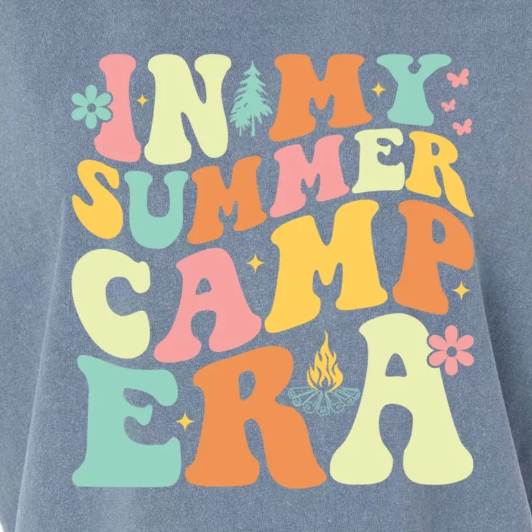 In My Summer Camp Era Retro Groovy Camper Summer Break Meaningful Gift Garment-Dyed Women's Muscle Tee