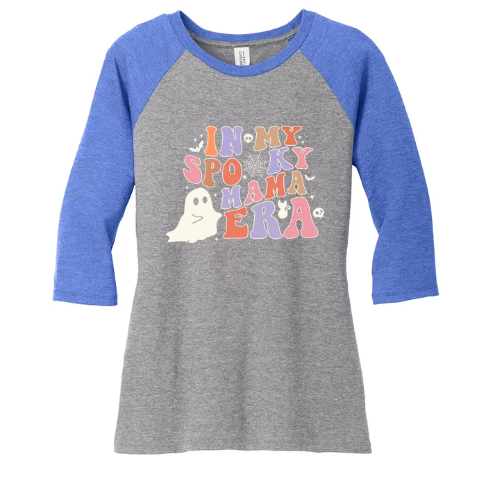 In My Spooky Mama Era Halloween Funny Gift Funny Gift Women's Tri-Blend 3/4-Sleeve Raglan Shirt