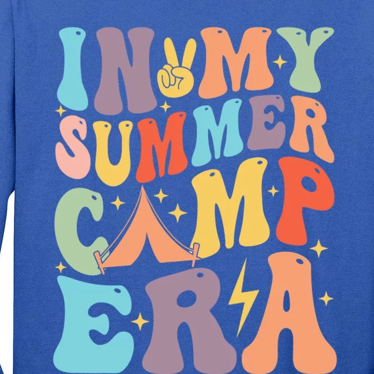 In My Summer Camp Era Retro Groovy Summer Break Gift Tall Long Sleeve T-Shirt