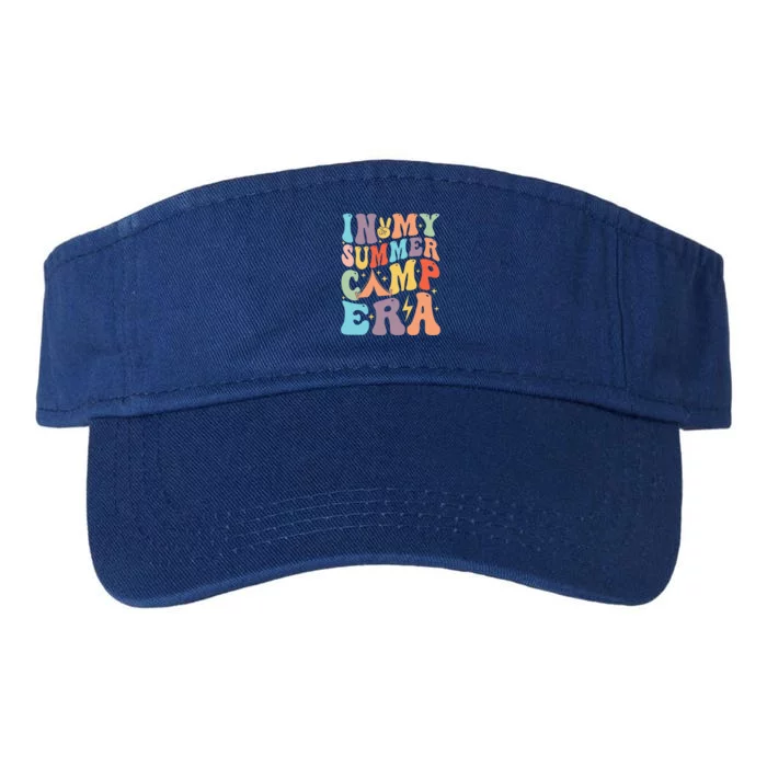 In My Summer Camp Era Retro Groovy Summer Break Gift Valucap Bio-Washed Visor