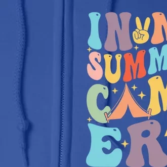 In My Summer Camp Era Retro Groovy Summer Break Gift Full Zip Hoodie