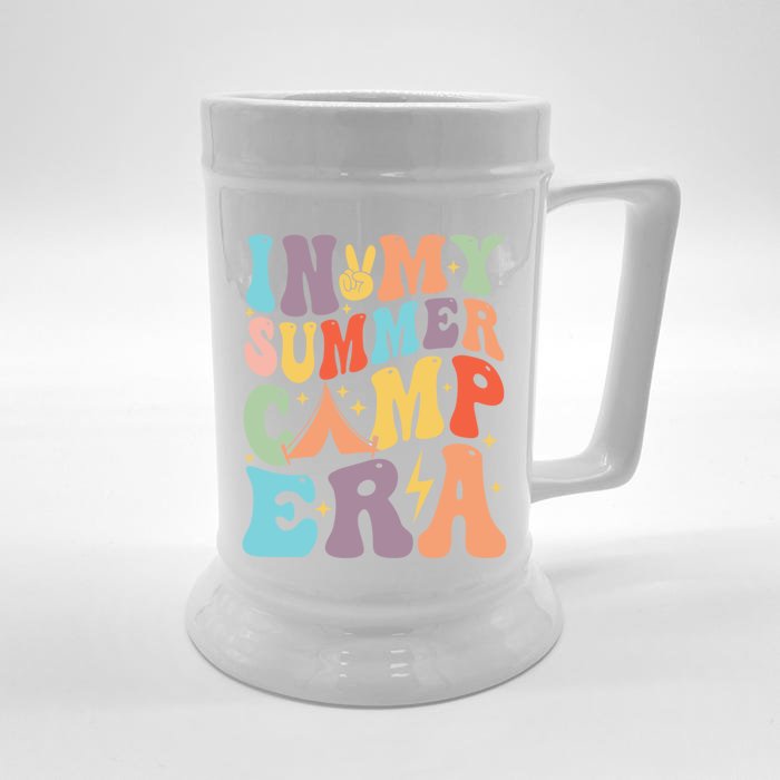 In My Summer Camp Era Retro Groovy Summer Break Gift Front & Back Beer Stein