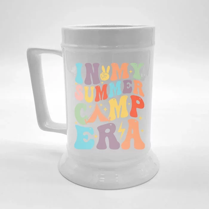 In My Summer Camp Era Retro Groovy Summer Break Gift Front & Back Beer Stein