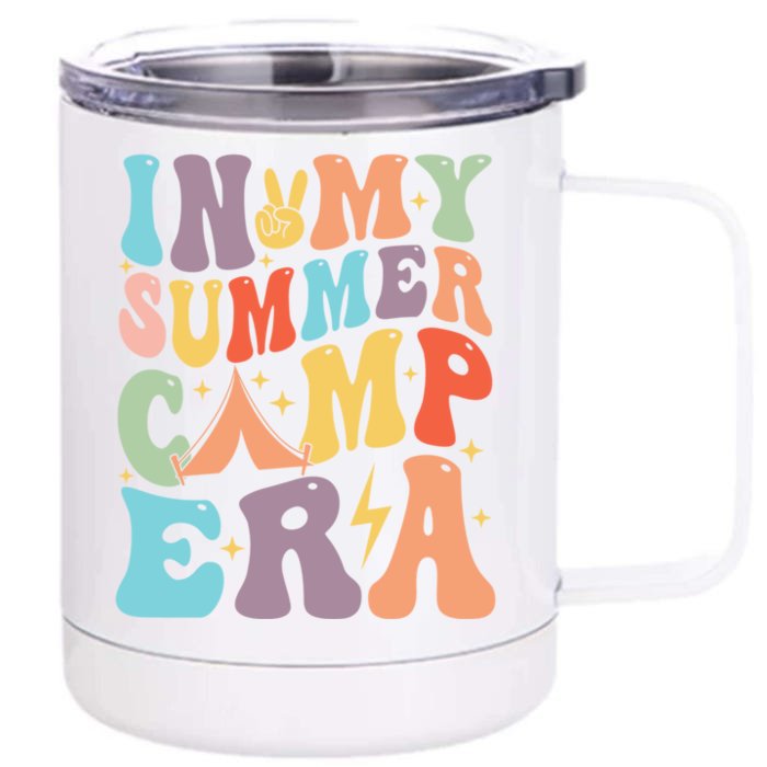 In My Summer Camp Era Retro Groovy Summer Break Gift Front & Back 12oz Stainless Steel Tumbler Cup