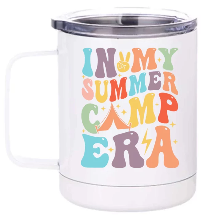 In My Summer Camp Era Retro Groovy Summer Break Gift Front & Back 12oz Stainless Steel Tumbler Cup