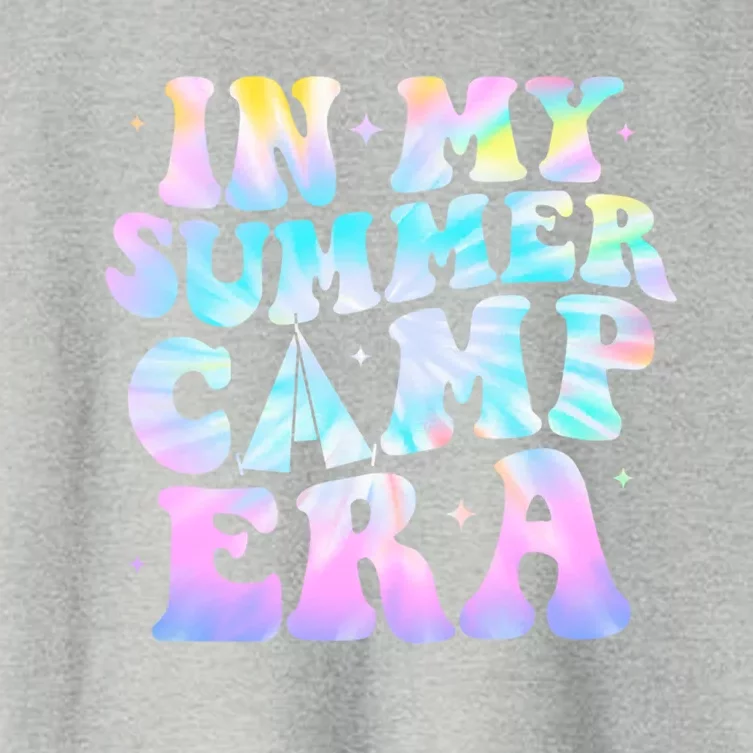 In My Summer Camp Era Tie Dye Summer Vacation Camping Lovers Gift Women's Crop Top Tee