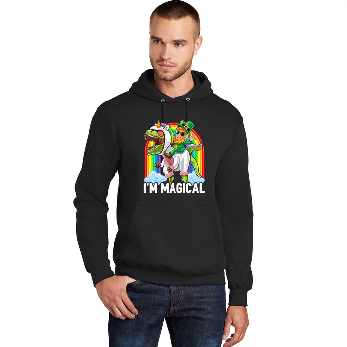 I'm Magical St. Patricks Day Unicorn Leprechaun T Rex Hoodie