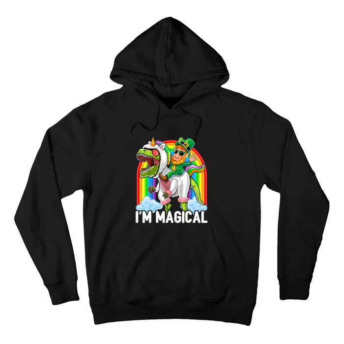 I'm Magical St. Patricks Day Unicorn Leprechaun T Rex Hoodie