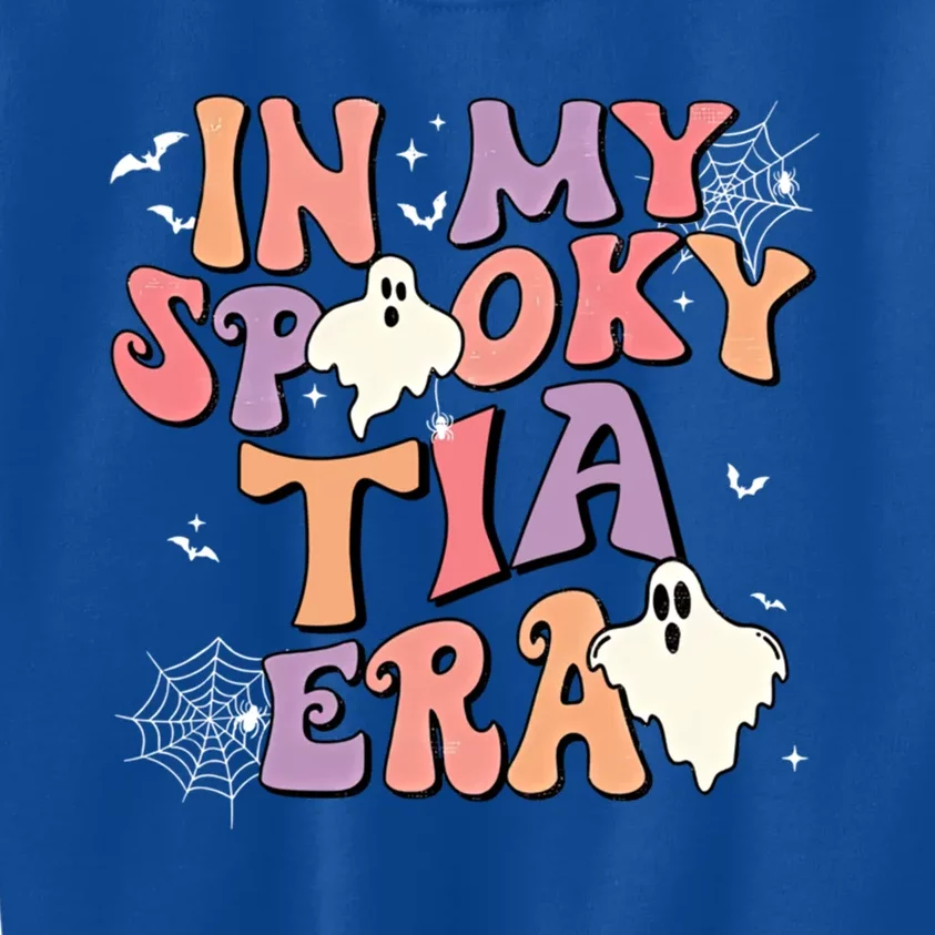 In My Spooky Tia Era Halloween Groovy Witchy Spooky Auntie Meaningful Gift Kids Sweatshirt