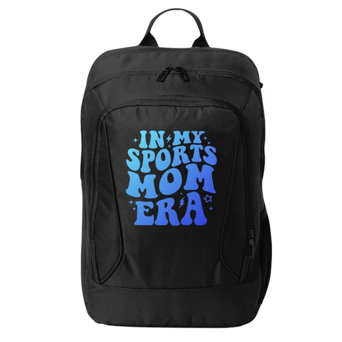 In My Sports Mom Era Groovy Sports Mama Football Basketball Meaningful Gift City Backpack