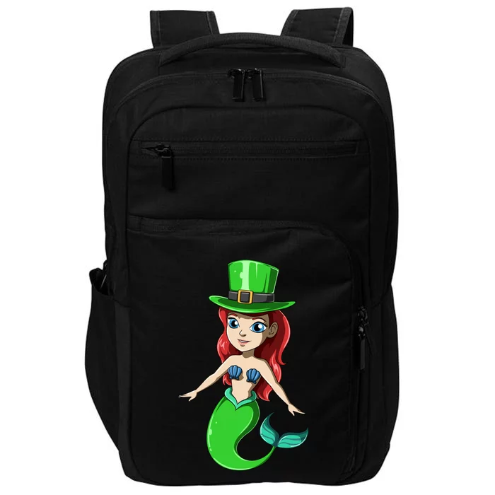 Irish Mermaid St Patrick's Day Mermaid Lucky Mermaid Themed Gift Impact Tech Backpack