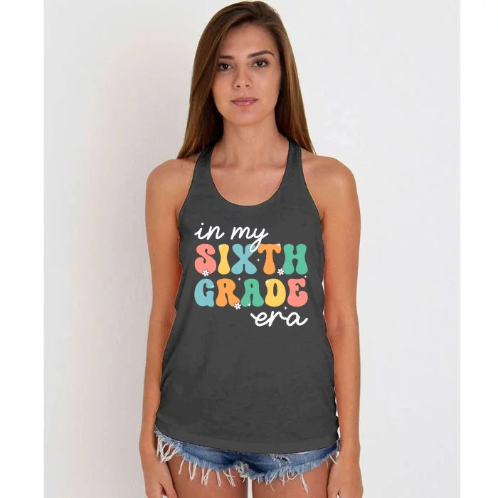 In My Sixth Grade Era 6th Grade Girl Teacher Back To School Women's Knotted Racerback Tank