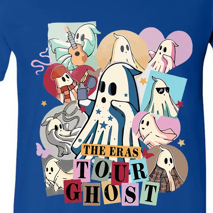 In My Spooky Era Groovy Hippie Halloween Ghost V-Neck T-Shirt