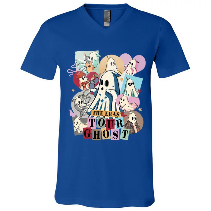 In My Spooky Era Groovy Hippie Halloween Ghost V-Neck T-Shirt