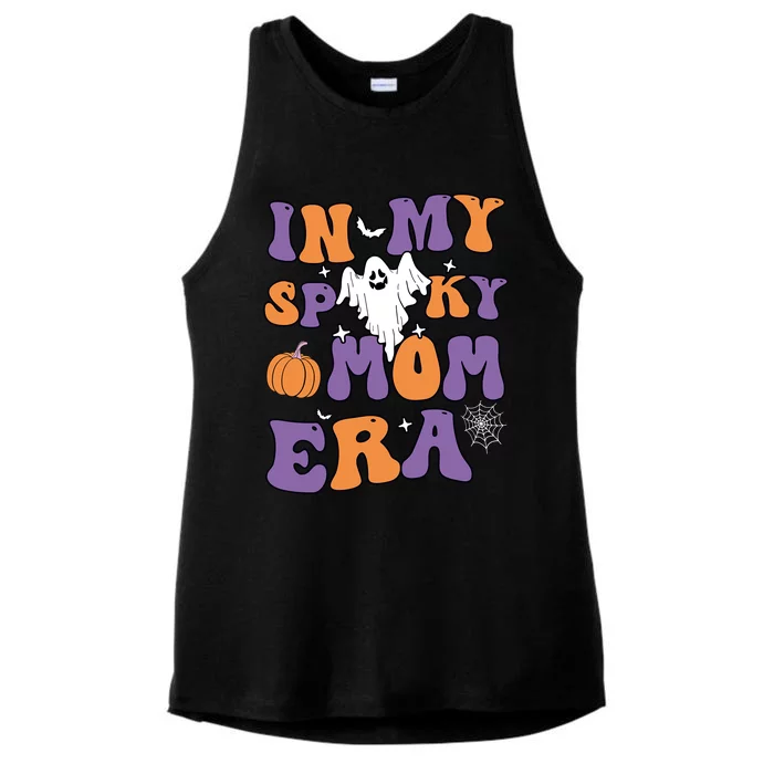 In My Spooky Mom Era Funny Halloween Groovy Meaningful Gift Ladies Tri-Blend Wicking Tank