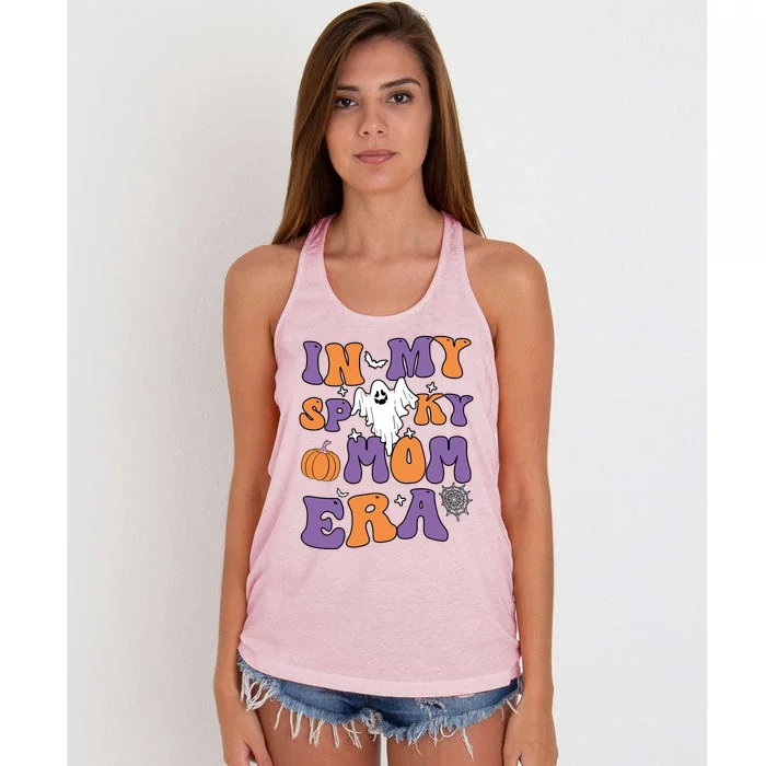 In My Spooky Mom Era Funny Halloween Groovy Meaningful Gift Women's Knotted Racerback Tank