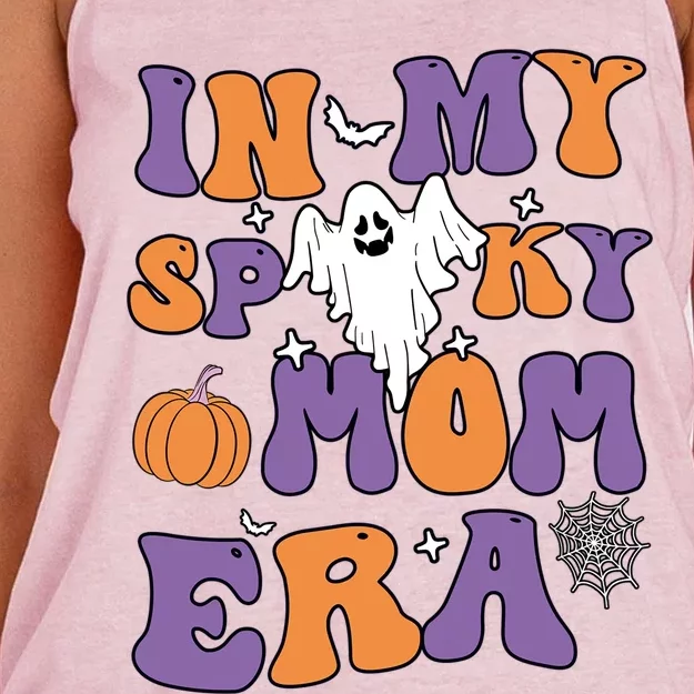 In My Spooky Mom Era Funny Halloween Groovy Meaningful Gift Women's Knotted Racerback Tank