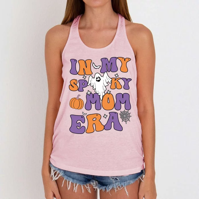 In My Spooky Mom Era Funny Halloween Groovy Meaningful Gift Women's Knotted Racerback Tank