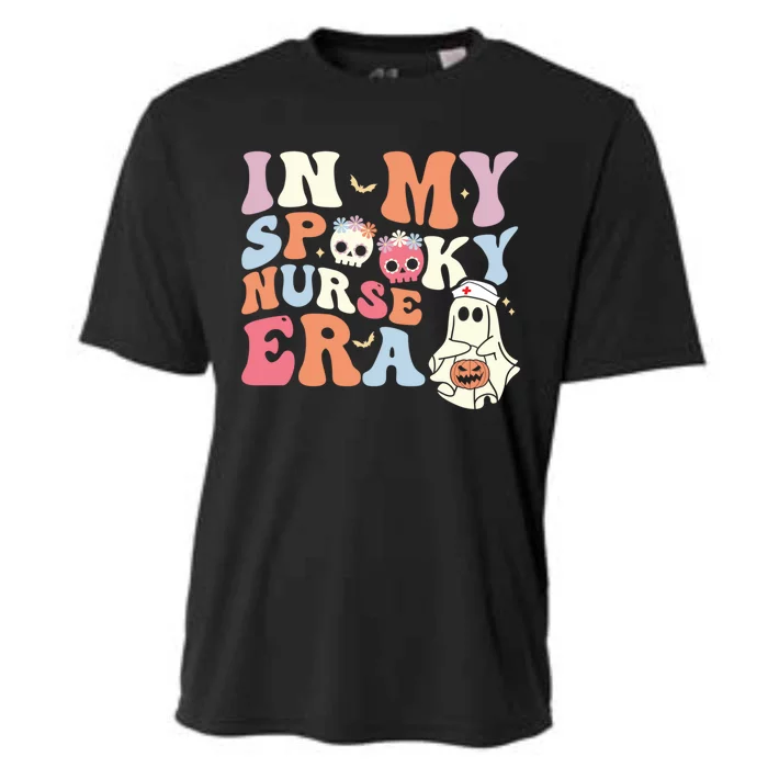 In My Spooky Nurse Era Funny Halloween Nurse Groovy Ghost Gift Cooling Performance Crew T-Shirt